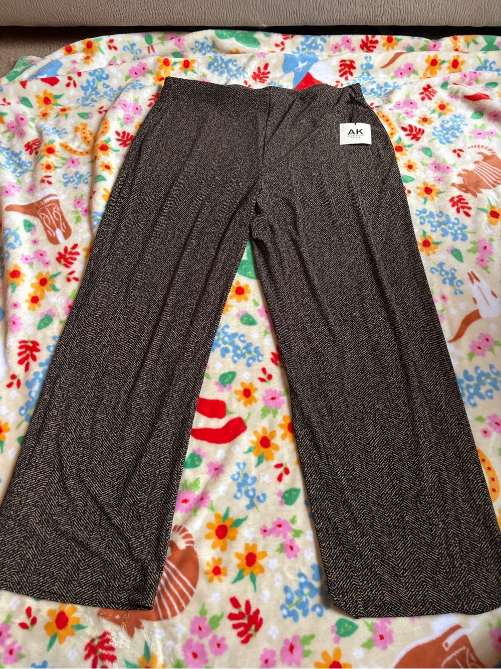 Anne Klein Black Herringbone Women’s Dress Pants